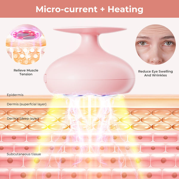 Dispositivo de Belleza Facial con Microcorriente y 7 Colores LED