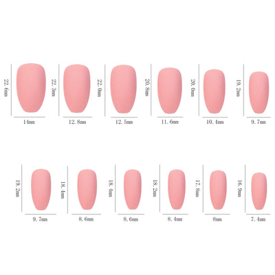 Set de 24 Uñas Postizas Cuadradas Efecto Hielo - Diseño Ballet - Image 20