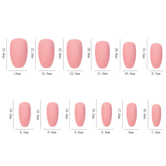 Set de 24 Uñas Postizas Cuadradas Efecto Hielo - Diseño Ballet - Image 20