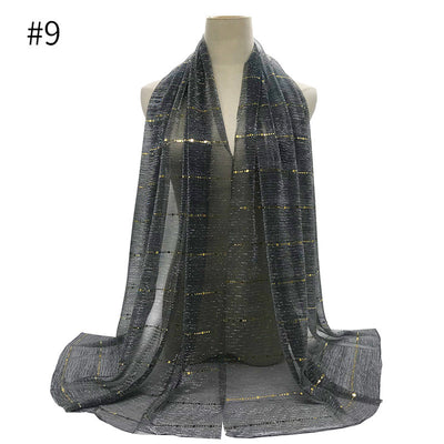 Pañuelo Ligero Mujer Primavera Verano - Tela Arrugada Transpirable - Image 10
