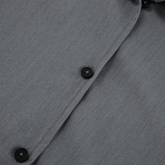 Conjunto de Pantalón Ancho y Blusa Gris de Manga Larga Cintura Alta Efecto Reductor - Image 19