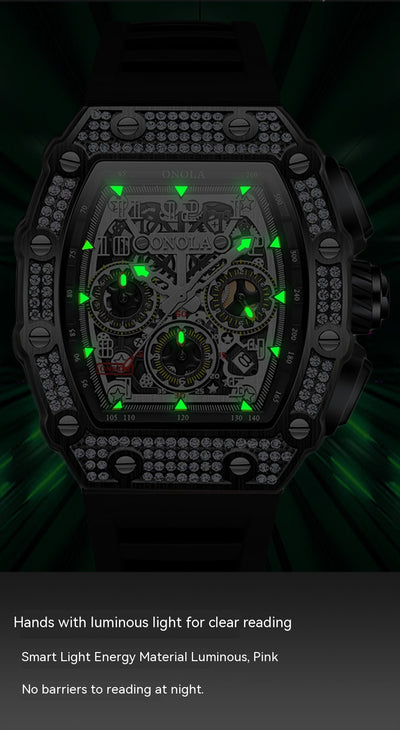 Reloj Mecánico Multifuncional con Diamantes - Elegancia y Precisión - Image 16