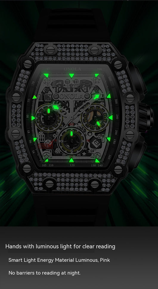 Reloj Mecánico Multifuncional con Diamantes - Elegancia y Precisión - Image 16