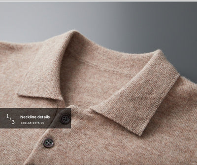 Suéter de Cachemira para Hombre con Cuello Solapa - Image 21