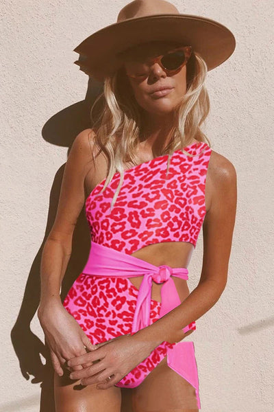 Traje de Baño Asimétrico Estampado Leopardo - Image 6
