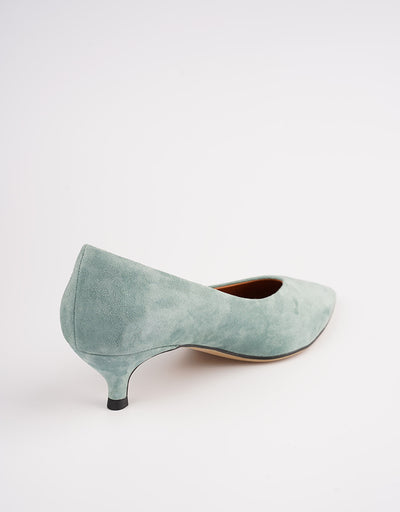 Zapato Stiletto de Punta Fina con Boca V en Ante - Comodidad Premium - Image 12