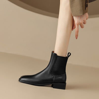 Botas Vintage de Punta Cuadrada Estilo Británico - Image 14