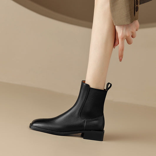Botas Vintage de Punta Cuadrada Estilo Británico - Image 14