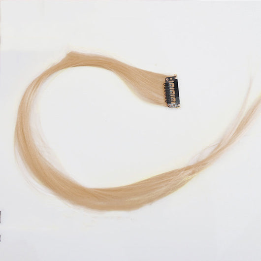 Peluca con Reflejos Rubios, Cabello Natural Largo sin Rastro