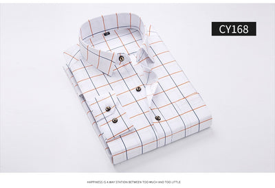 Camisa Estampada de Manga Larga Estilo Coreano para Hombre - Image 24