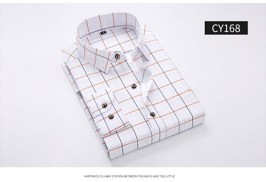 Camisa Estampada de Manga Larga Estilo Coreano para Hombre - Image 24