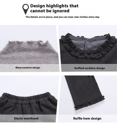 Conjunto de Tres Piezas: Chaleco Stringy Selvedge Fashionable para Niñas - Image 9