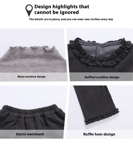 Conjunto de Tres Piezas: Chaleco Stringy Selvedge Fashionable para Niñas - Image 9