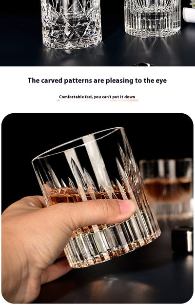 Vaso de Whiskey de Cristal Tallado a Mano - Diseño Lujo Ligero con Boca Ancha - Image 31