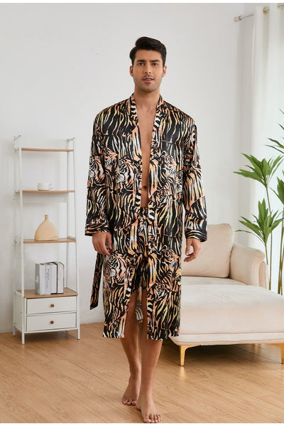 Pijama Bata de Seda Helada para Hombre - Conjunto Homewear Premium - Image 10