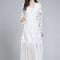 Vestido Hueco Bordado Cintura Esbelta para Mujer