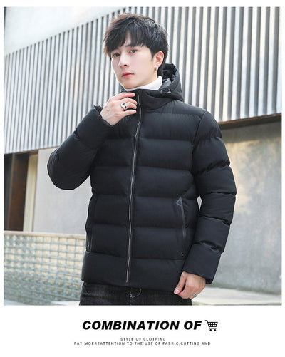 Abrigo Acolchado con Capucha para Hombre - Forro Polar Otoño Invierno - Image 15