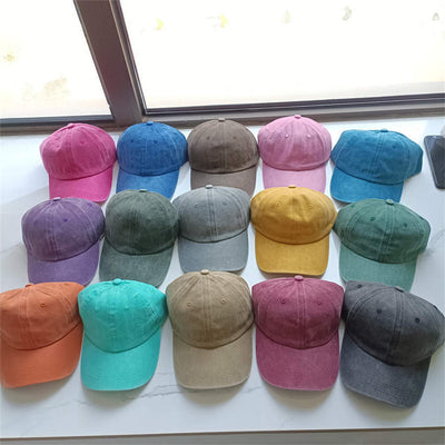 Gorra de Béisbol Vintage Lavada en Algodón