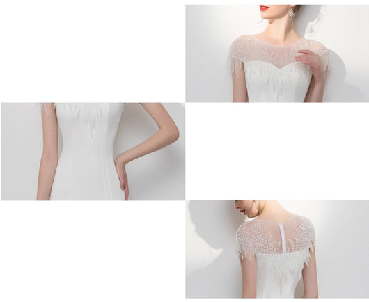 Vestido de Fiesta con Cola de Pez y Borlas Elegante - Image 12