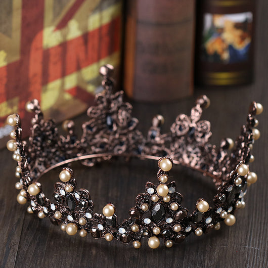 Diadema Vintage de Perlas con Engastes de Diamantes - Image 10