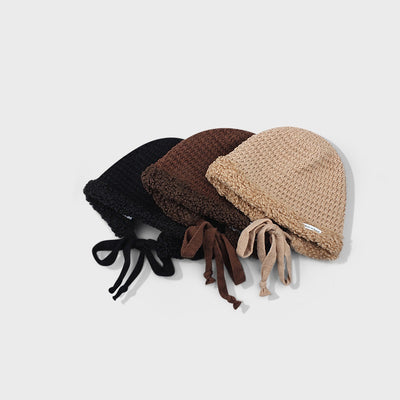 Gorro de Lana Tejido Grueso y Cálido con Correa Decorativa - Image 14