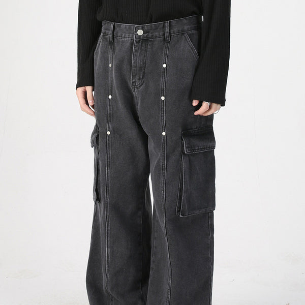 Pantalones Vaqueros Holgados Vintage Hip-hop para Hombre