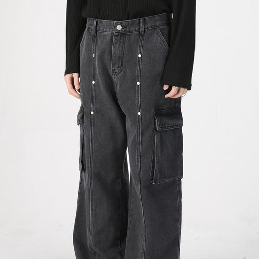 Pantalones Vaqueros Holgados Vintage Hip-hop para Hombre