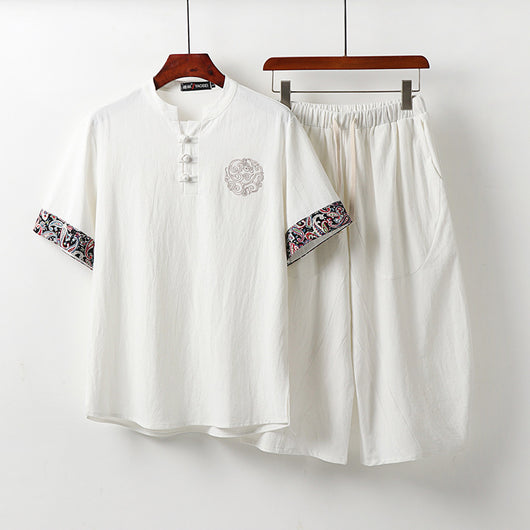 Traje de Lino Manga Corta para Hombre - Colección Verano Ultraligero - Image 4