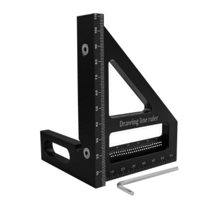 Regla de Aleación de Aluminio para Carpintería con Ángulos y Líneas de Referencia - Image 14