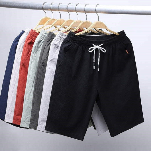 Shorts Casuales de Algodón y Lino para Hombre - Image 3