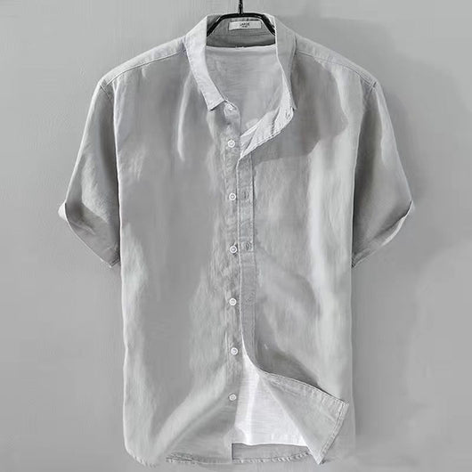 Camisa de Lino Japonés para Hombre Cuello Alto - Image 9