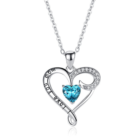 Elegante Colgante de Diamante Azul para Mujeres