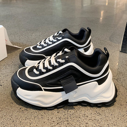Zapatillas Deportivas Casual Blancas con Suela Gruesa para Mujer - Image 5
