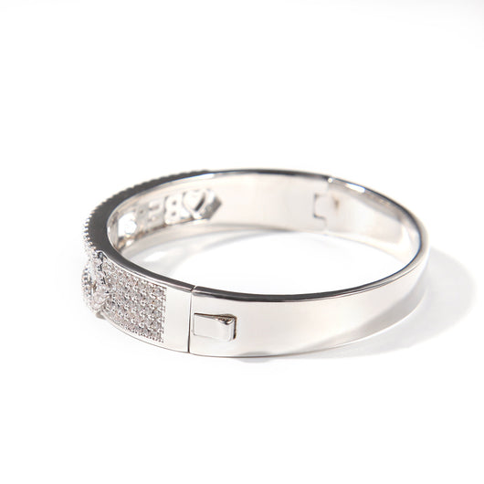 Pulsera de Letras con Incrustaciones de Cobre y Circón de 11MM - Image 24