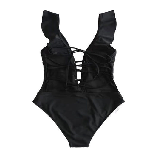 Traje de Baño Enterizo con Espalda Descubierta y Detalle de Encaje - Image 2