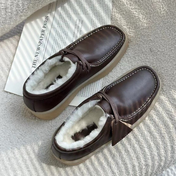 Zapatos Oxford Plataforma Retro de Cuero Genuino - Estilo Británico Casual