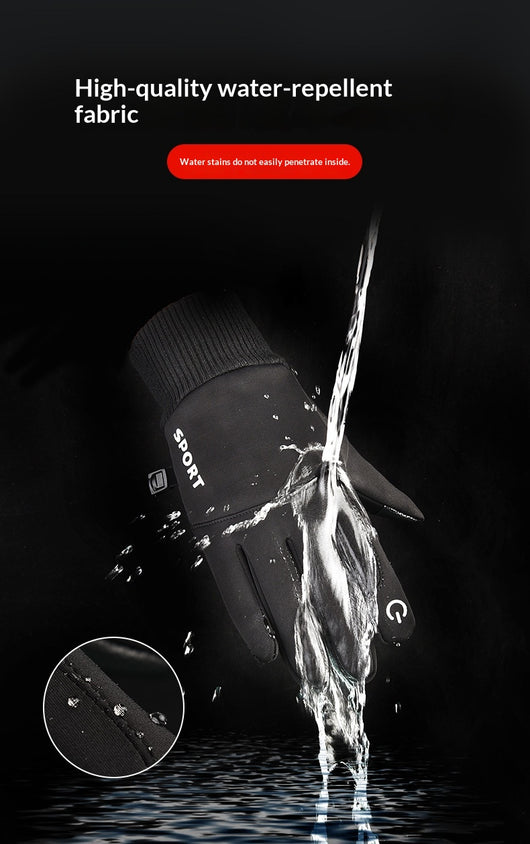 Guantes de Ciclismo para Hombre con Forro Polar para Pantalla Táctil y Conducción - Image 22