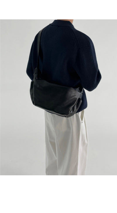 Bolsa Mensajera de Cuero PU para Hombre - Capacidad Grande, Estilo Minimalista - Image 17