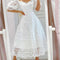 Vestido Largo Elegante con Escote en V y Mangas Abullonadas