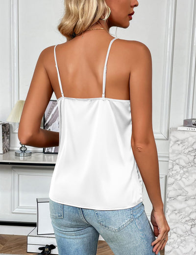 Blusa Tipo Tank Top de Seda con Tirantes Ajustables para Mujer - Image 26
