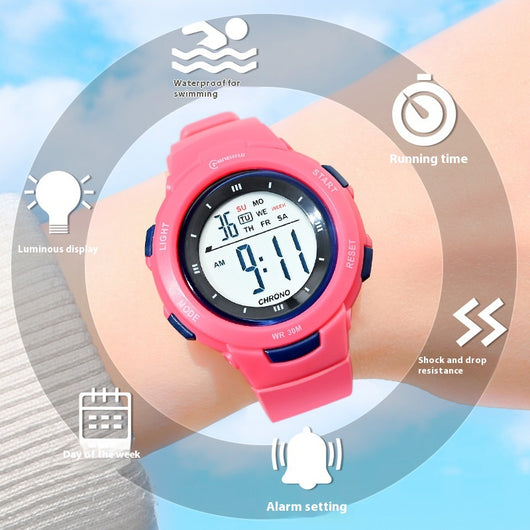 Reloj Electrónico Estudiantil con Correa Luminosa Impermeable y Hebilla de Moda - Image 4