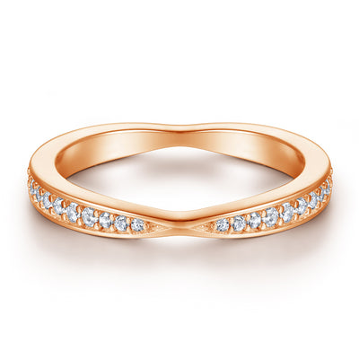 Anillo de Plata Pura con Diamantes en Círculo Completo para Mujer - Image 3