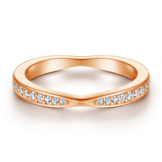 Anillo de Plata Pura con Diamantes en Círculo Completo para Mujer - Image 3