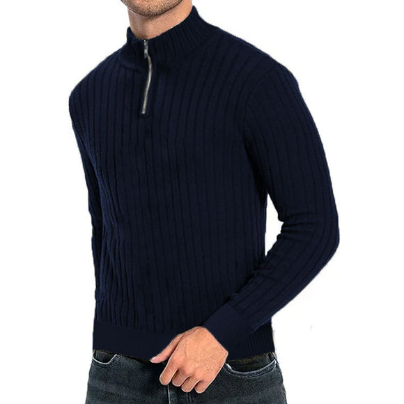 Suéter de Cuello Alto con Cierre para Hombre - Comodidad Casual