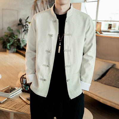 Chaqueta Hanfu Buddha Estilo Chino Retro para Hombre - Image 5