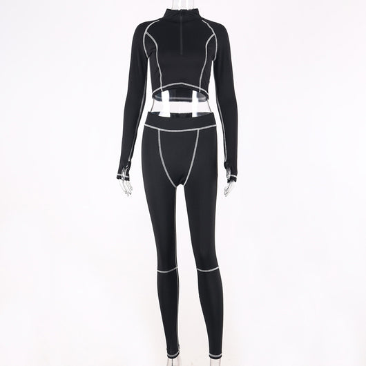 Conjunto de Yoga y Fitness de Manga Larga con Estilo - Image 26