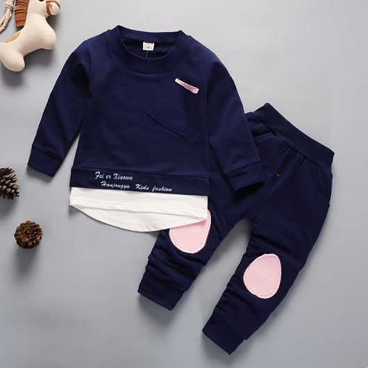 Conjunto Infantil Coreano: Suéter y Pantalones Dos Piezas