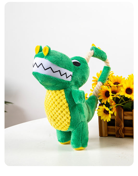 Juguete Masticable para Perros con Sonido - Dinosaurio Peluche Interactivo - Image 11