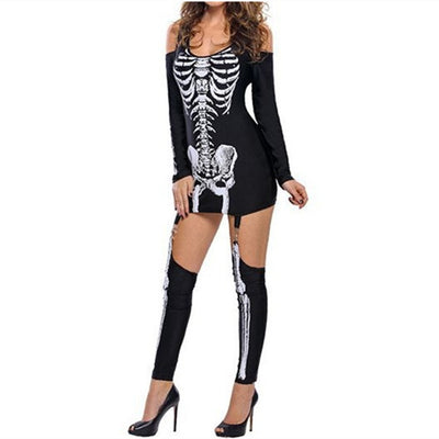 Disfraz Sexy Halloween Calavera - Diseño Hombros Descubiertos - Image 5