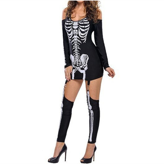 Disfraz Sexy Halloween Calavera - Diseño Hombros Descubiertos - Image 5